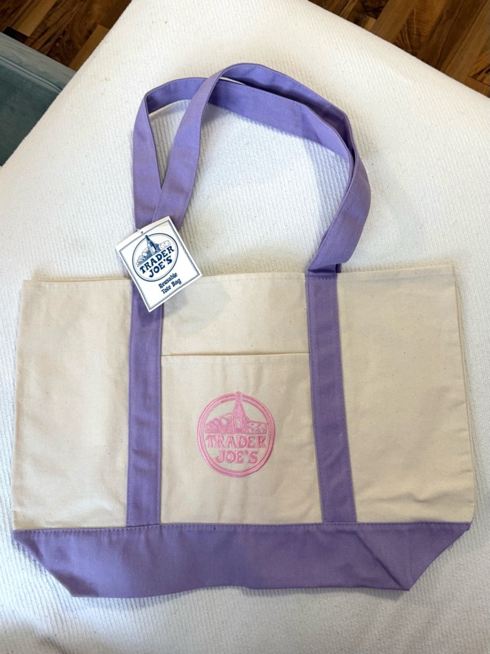 Trader Joe’s Lavender Tote 2026 Large Limited Edition NEW